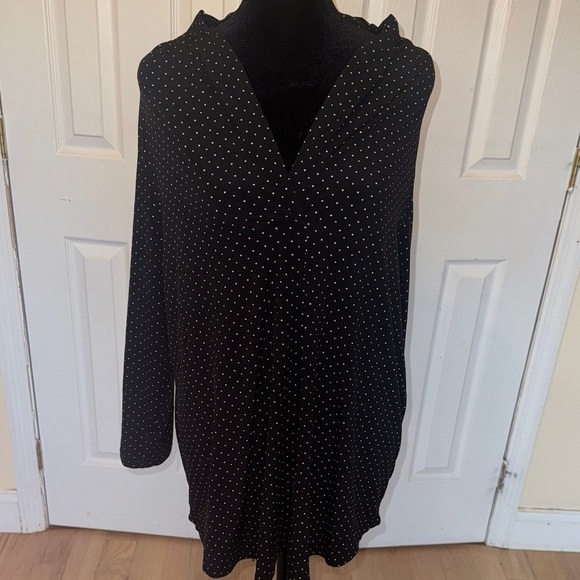 Charter Club Tops - Charter Club Black and White Polka Dot Blouse